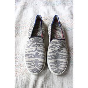 Rothy's Gray Maritime Tiger Striped Low Sneakers Size 6